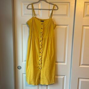 City chic yellow button down midi dress (plus size)